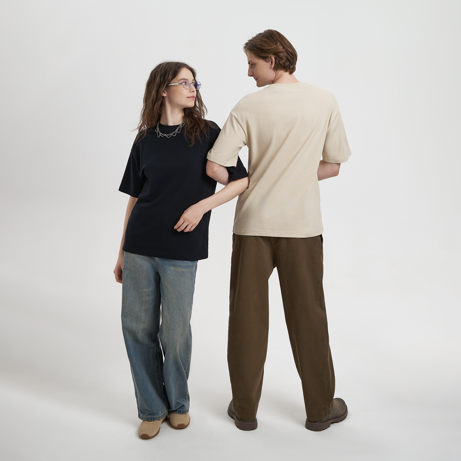 Футболка унисекс премиум AURA, 100% хлопок 200гр. бежевый, размер XL/2XL