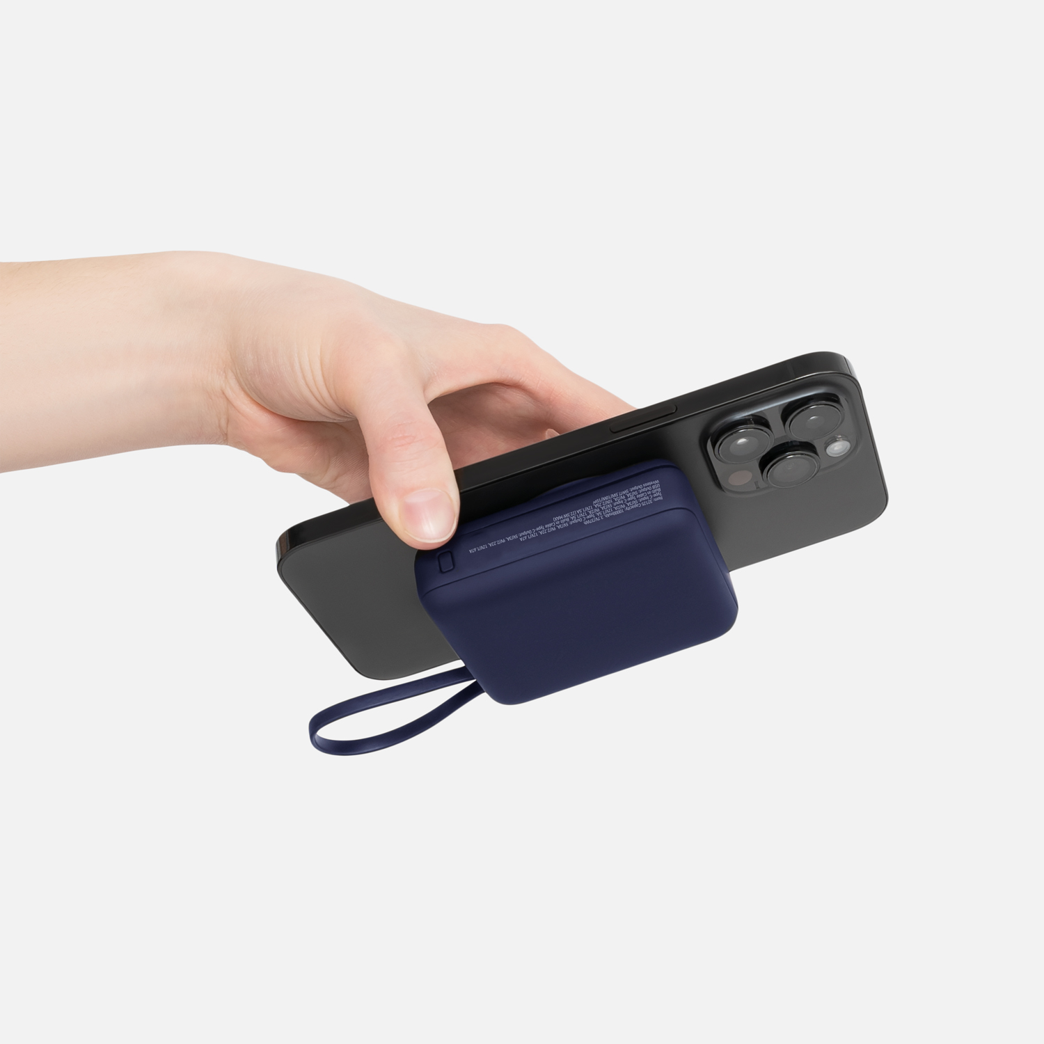 Внешний аккумулятор с подсветкой Ritter PD 10000mAh с функцией беспроводной зарядки 15W, синий