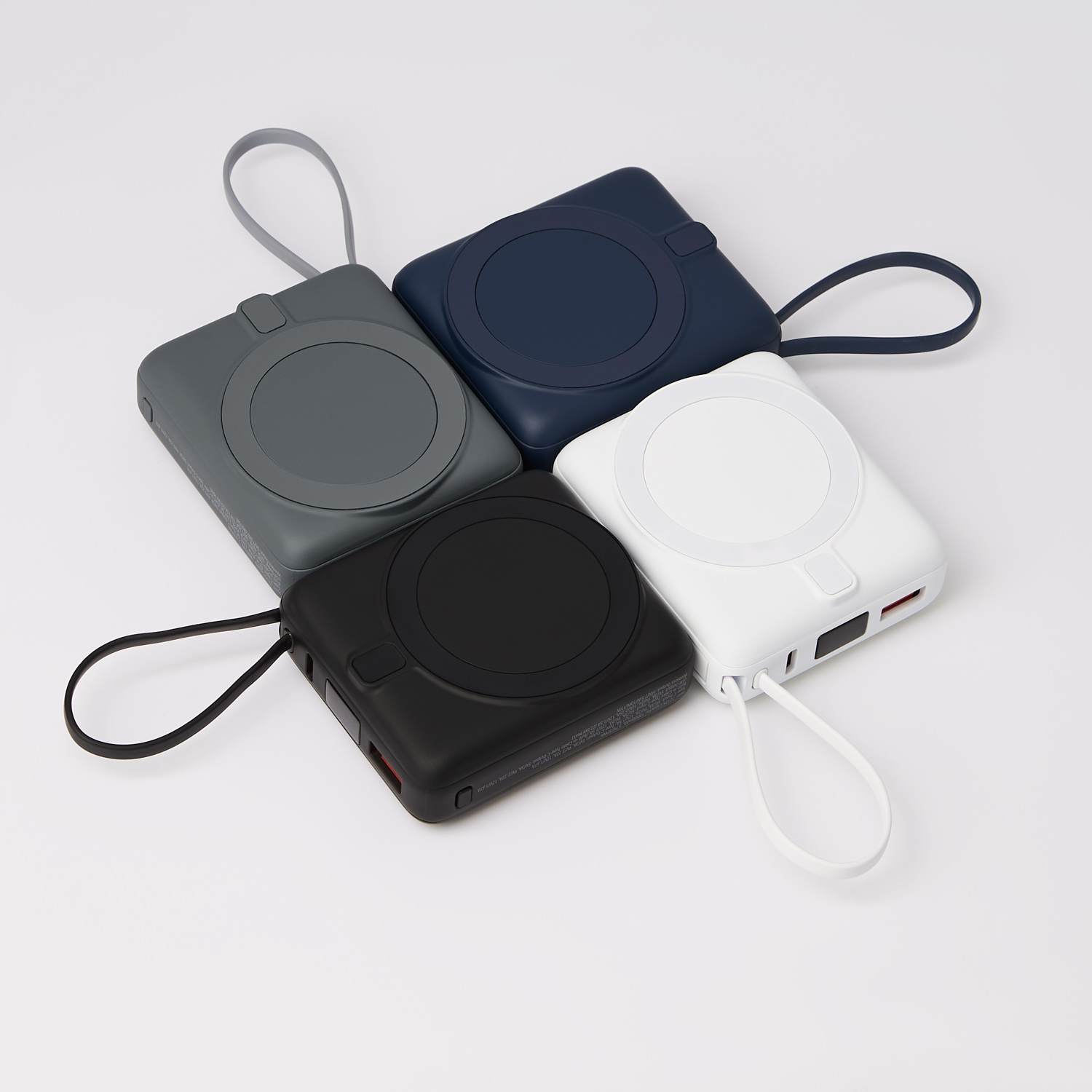 Внешний аккумулятор с подсветкой Ritter PD 10000mAh с функцией беспроводной зарядки 15W, синий