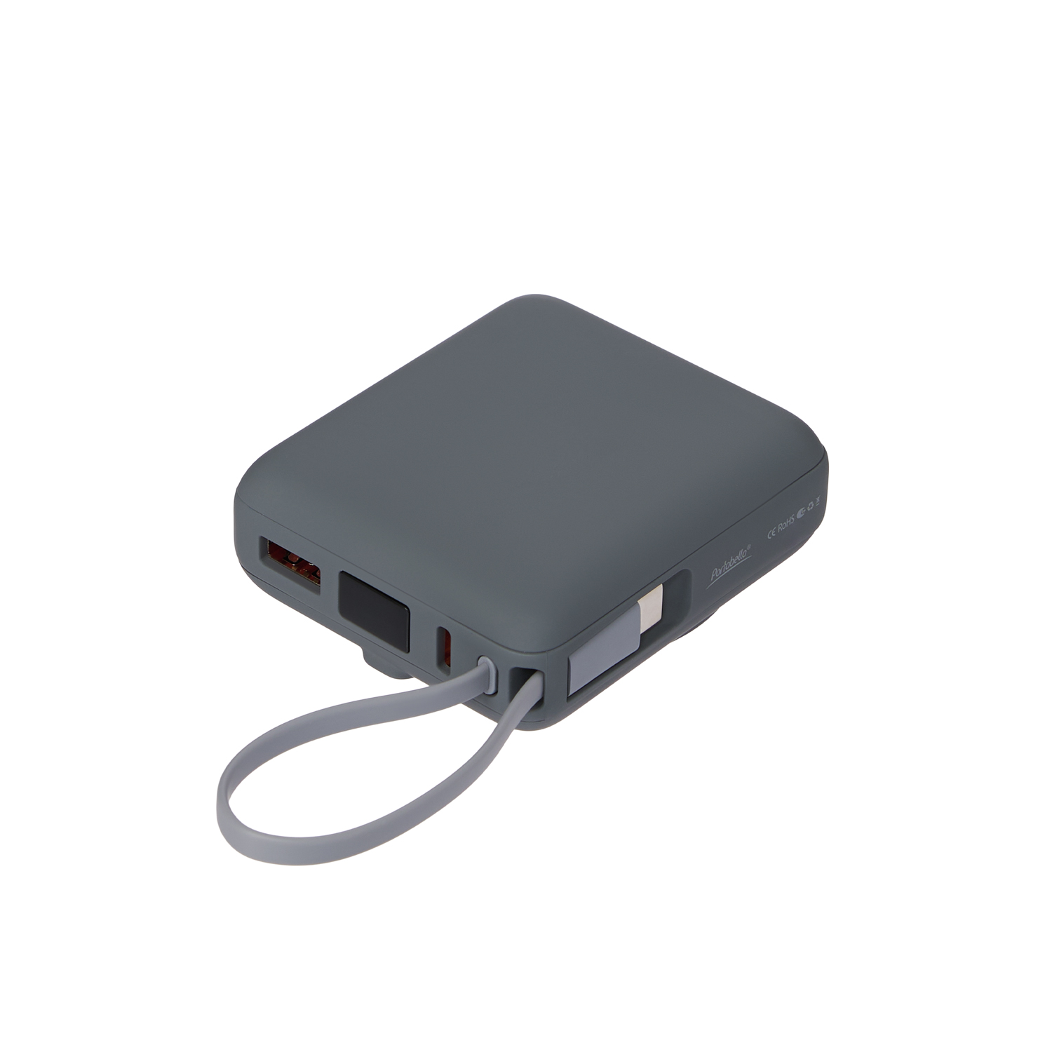 Внешний аккумулятор с подсветкой Ritter PD 10000mAh с функцией беспроводной зарядки 15W, серый