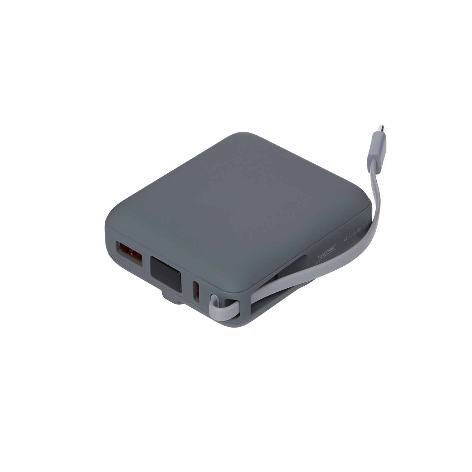 Внешний аккумулятор с подсветкой Ritter PD 10000mAh с функцией беспроводной зарядки 15W, серый