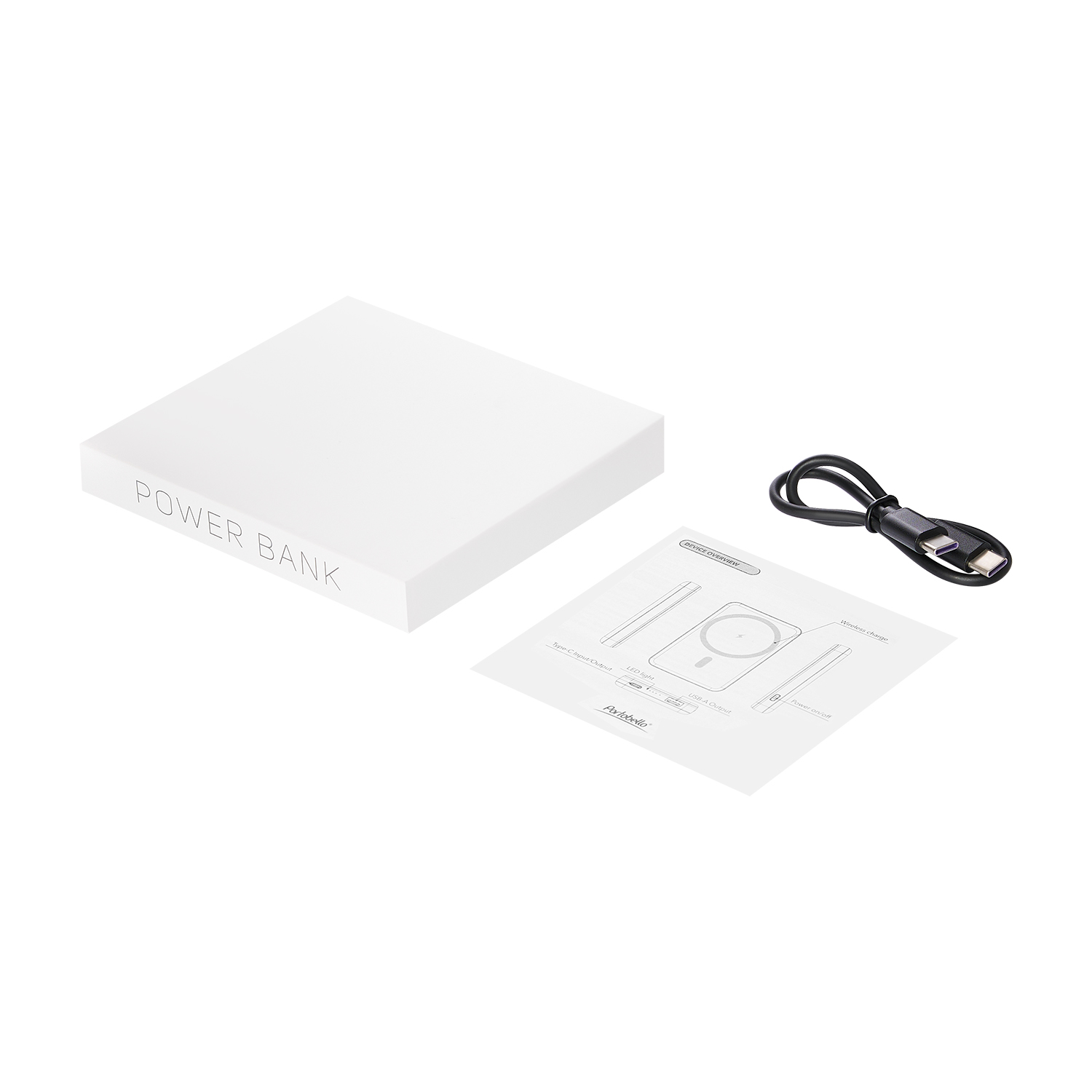 Внешний аккумулятор Largo PD 5000mAh с функцией беспроводной зарядки 15W, синий