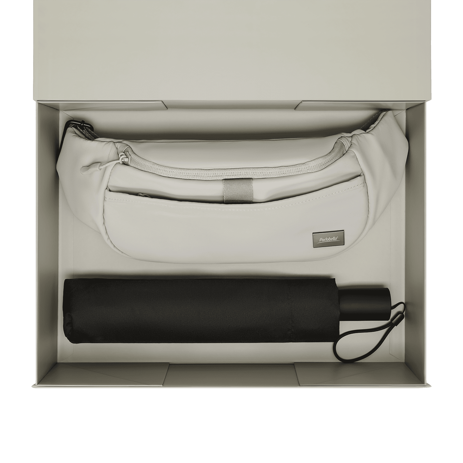 Подарочный набор Бостон (Boston), Филтон (Filton), серый (поясная сумка, зонт)