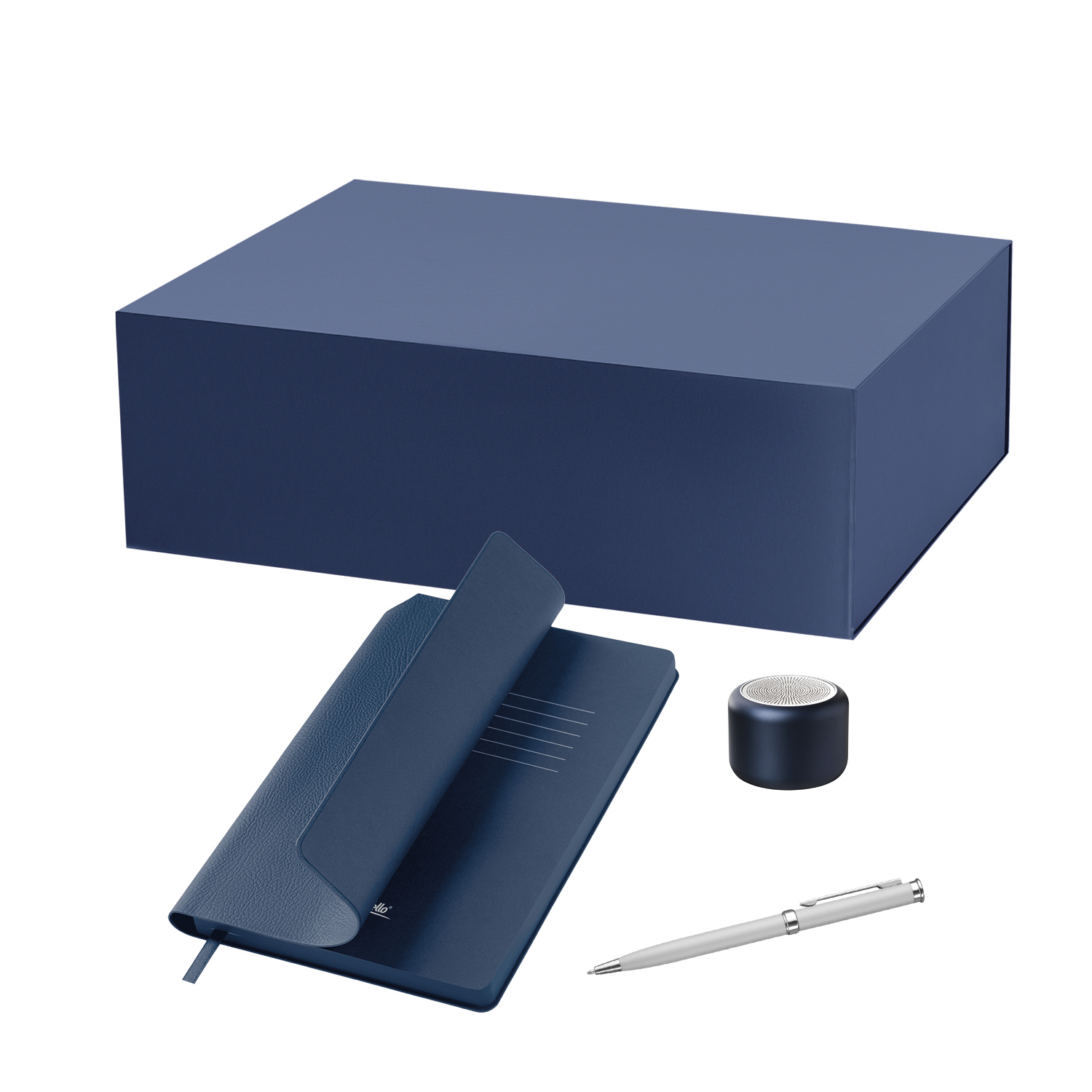 Подарочный набор Пассион, Молто (Passion, Molto), синий (колонка, ежедневник, ручка)