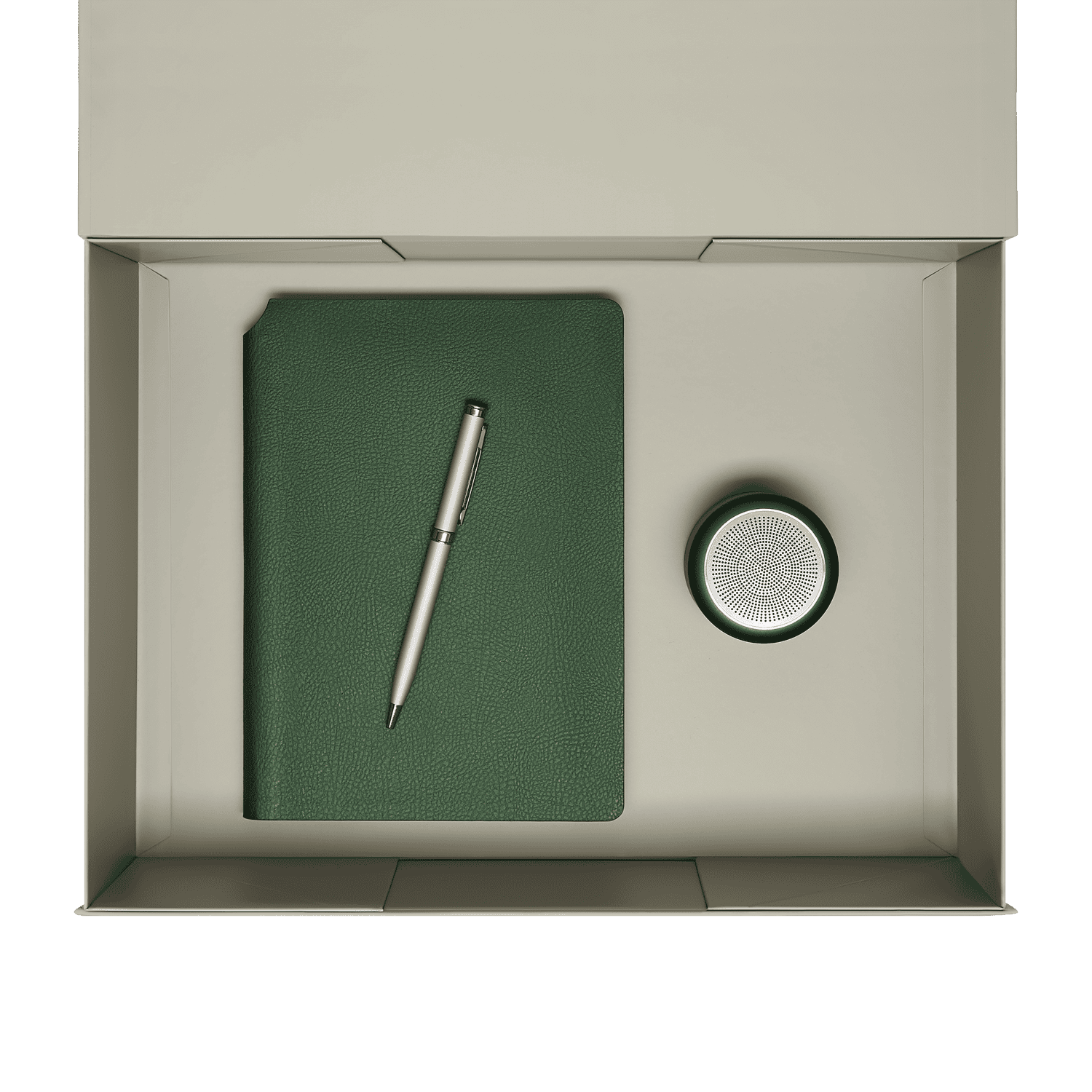 Подарочный набор Passion, Molto, зеленый (колонка, ежедневник, ручка)