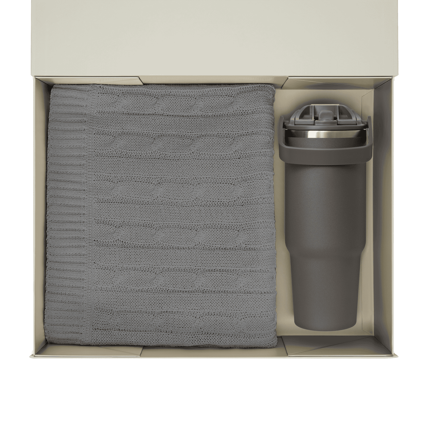 Подарочный набор Montana, серый (плед, термокружка)