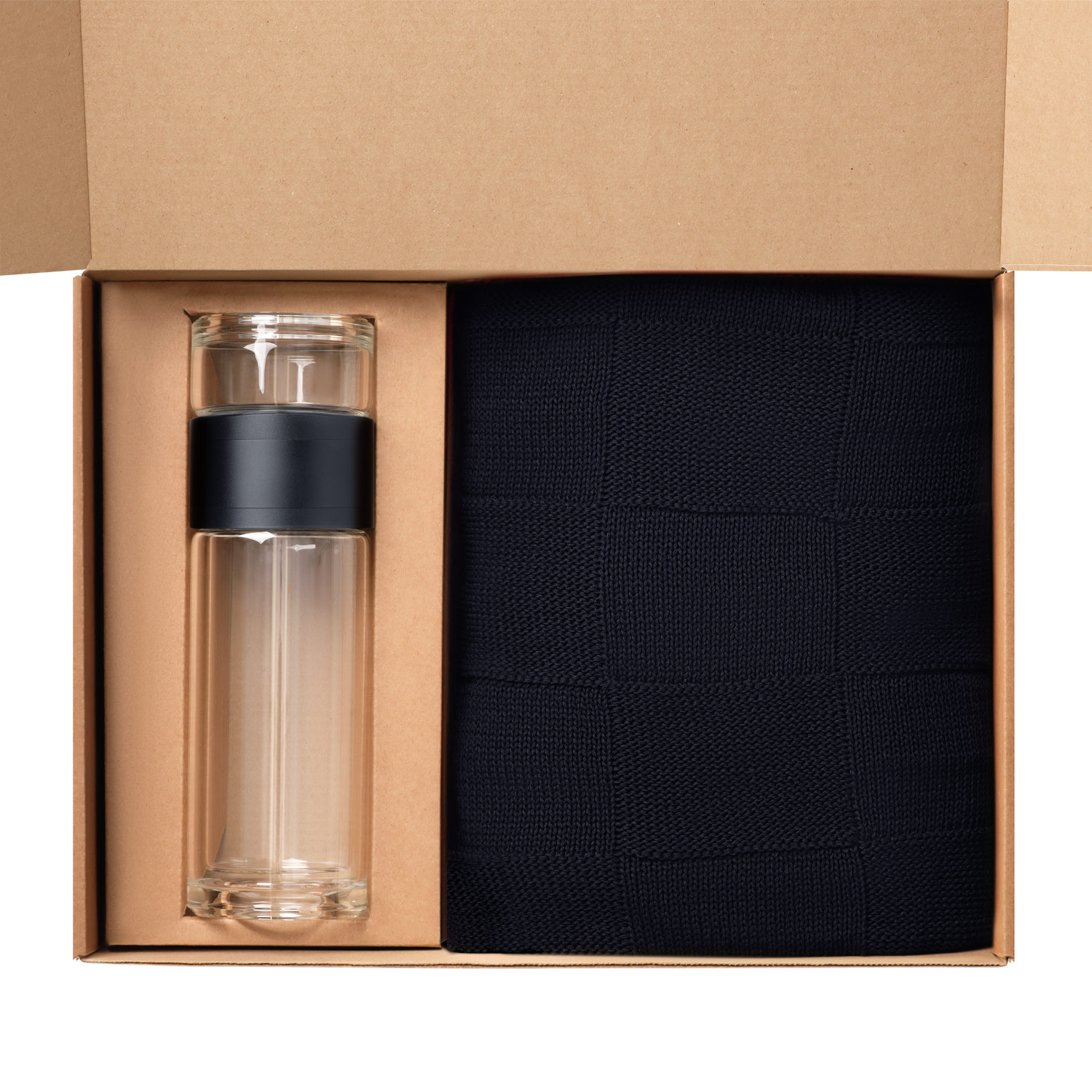 Подарочный набор Terso, Cella, синий (плед, термобутылка)