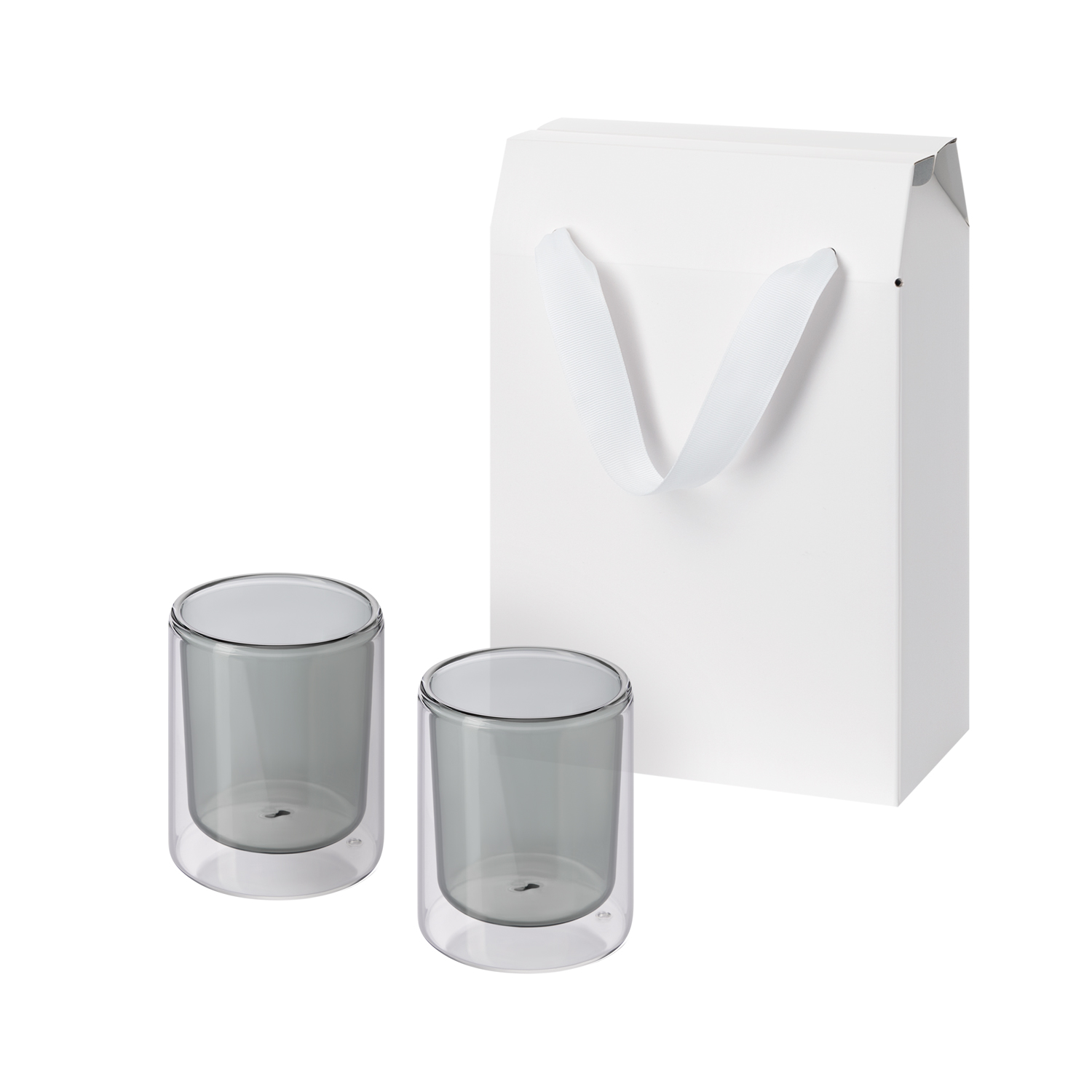 Подарочный набор 2 cтеклянных стакана Марло (Marlo) в коробке-пакете