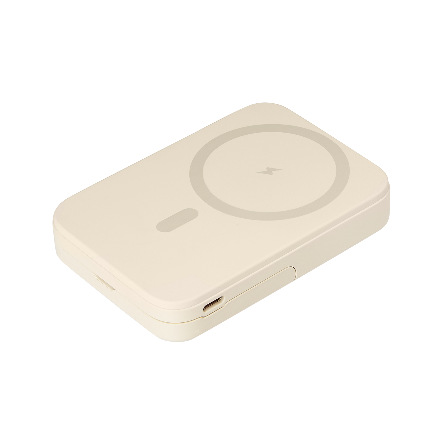 Внешний аккумулятор Юнион PD (Union PD) 10000mAh с функцией беспроводной зарядки 15W, бежевый