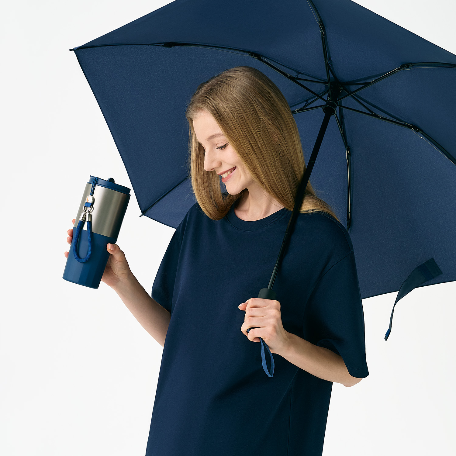 Термокружка вакуумная Авеню (Avenue), синяя