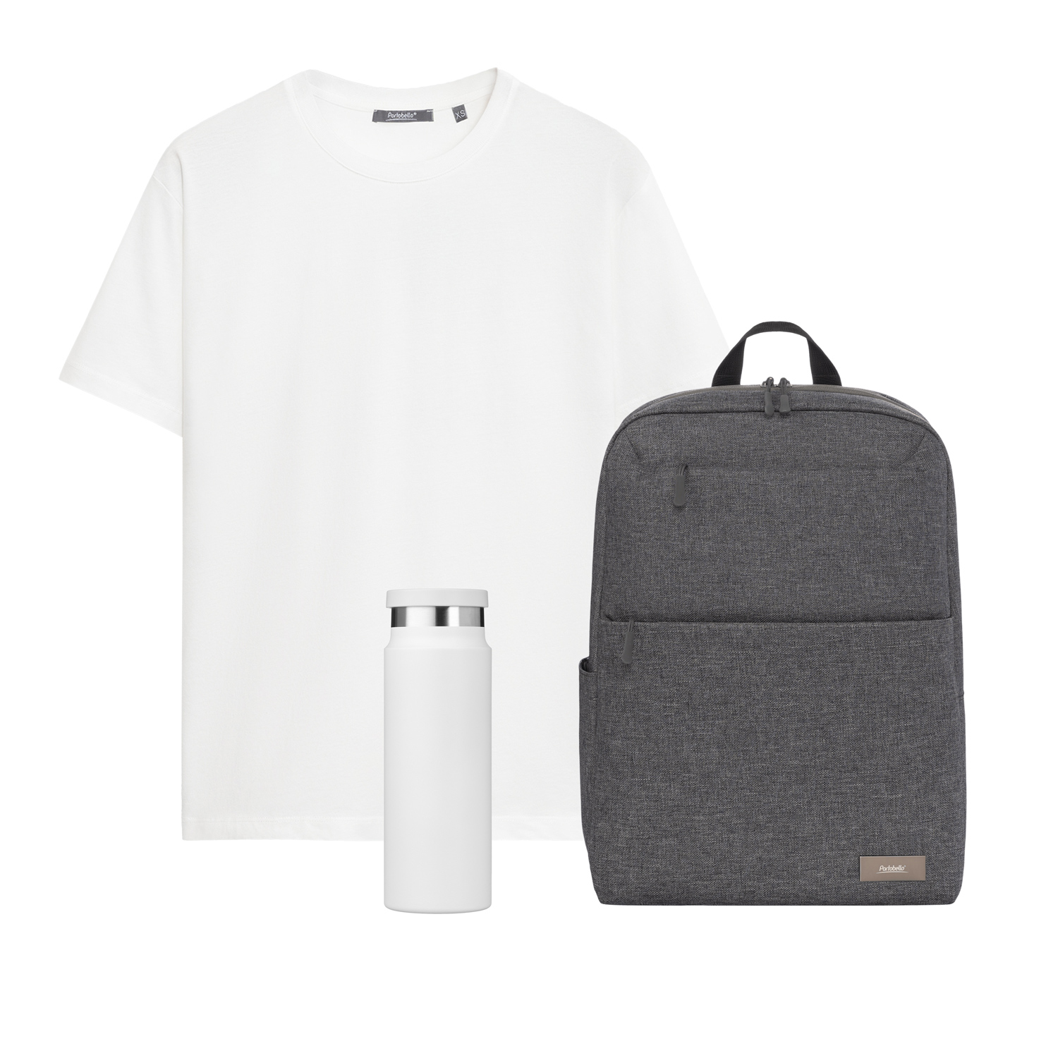 Набор с одеждой Крис (KRIS) (футболка, рюкзак, бутылка), белый, XL