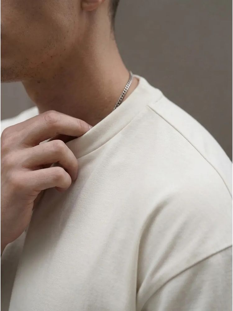 Футболка Oversize Premium 210, молочно-белая, размер L