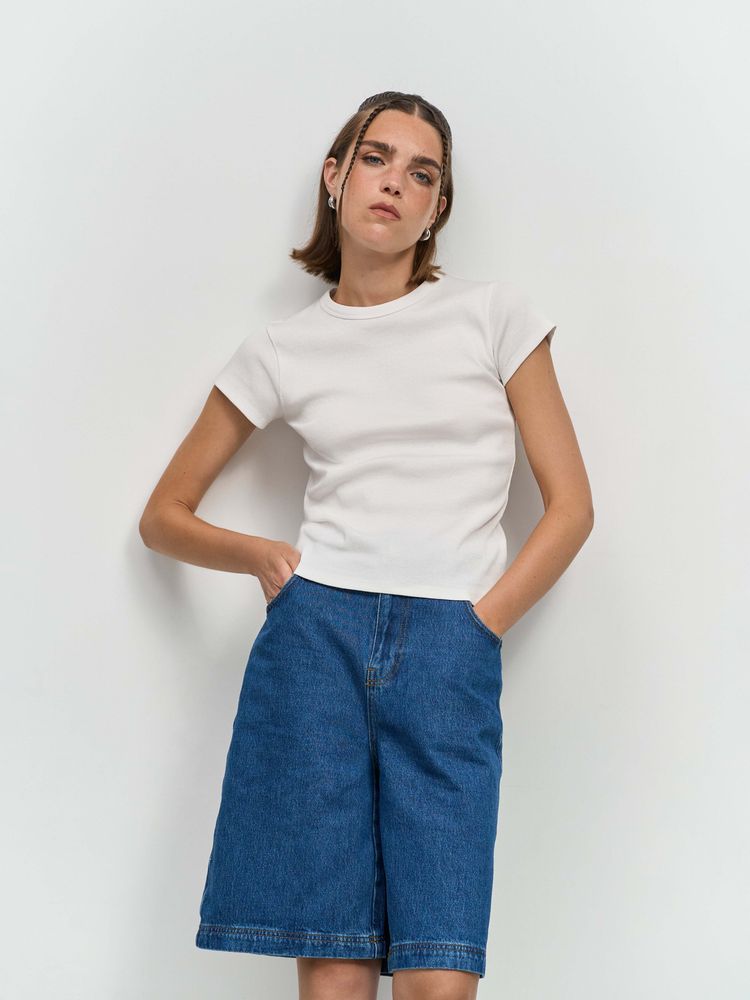 Футболка женская Sara, серый меланж, размер XS