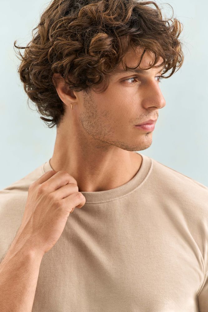 Футболка унисекс Regent 150, серо-бежевая, размер M