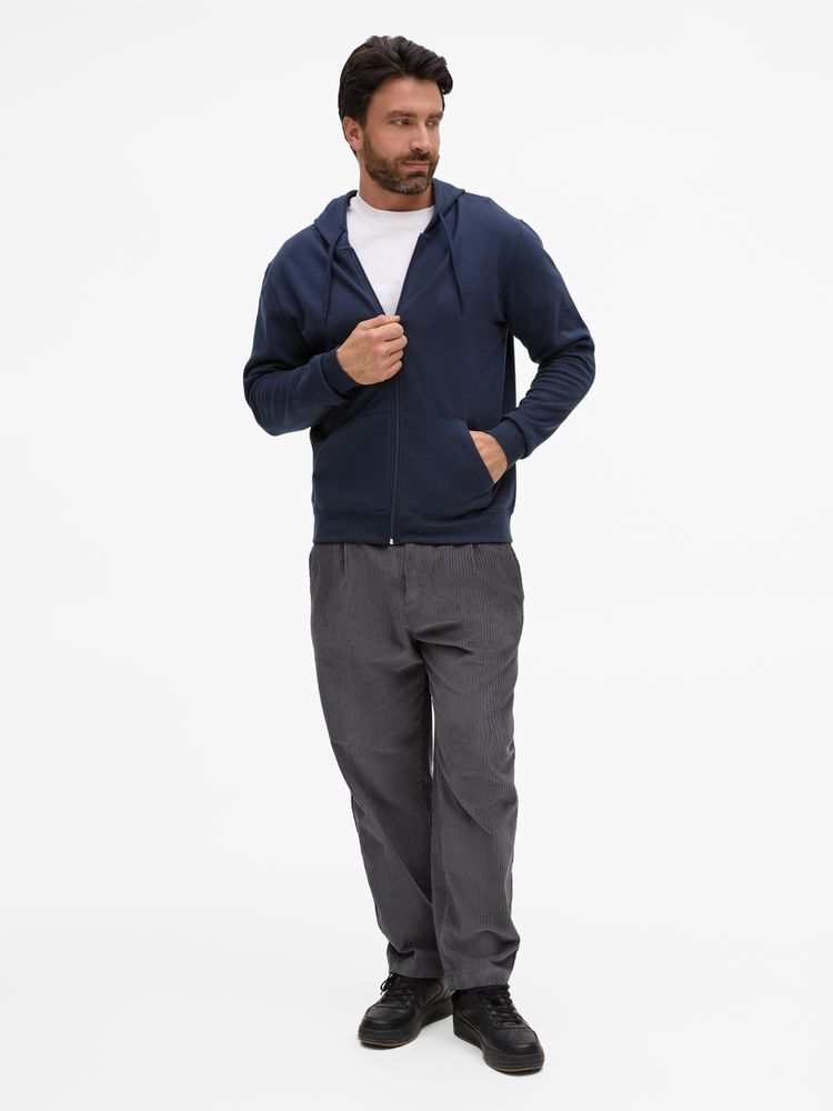 Толстовка унисекс Stone темно-синяя, размер M