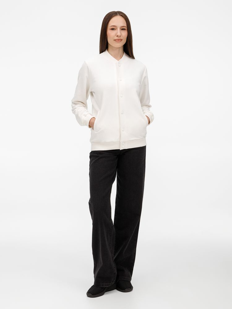 Бомбер унисекс AtmosWear, молочно-белый, размер S