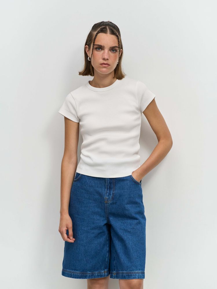 Футболка женская Sara, серый меланж, размер XS