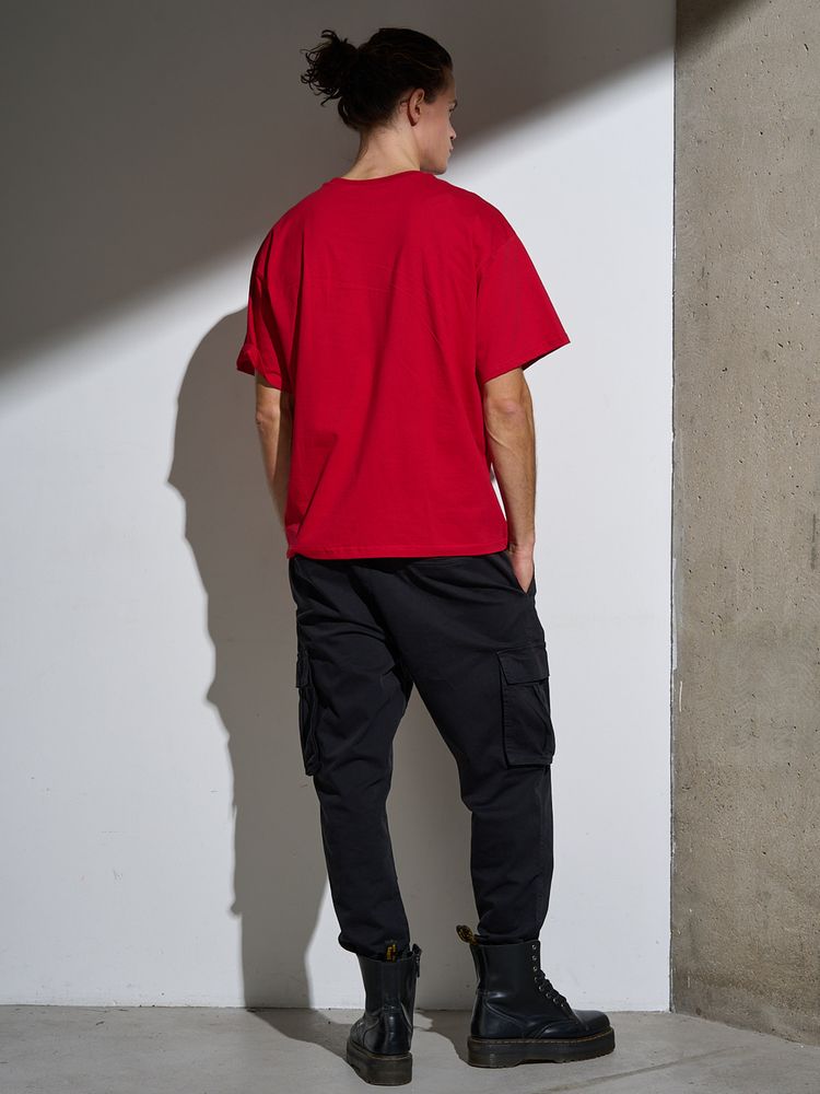 Футболка Oversize Premium, красная, размер M