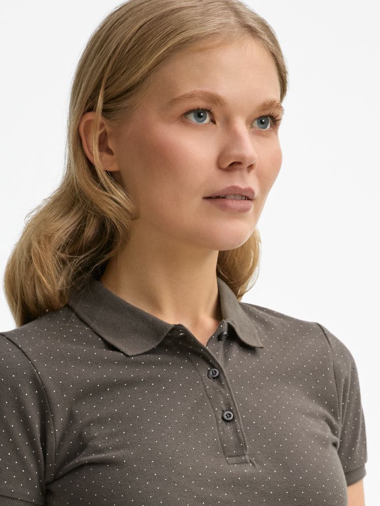 Рубашка поло женская Brandy Women темно-серый с белым, размер XXL