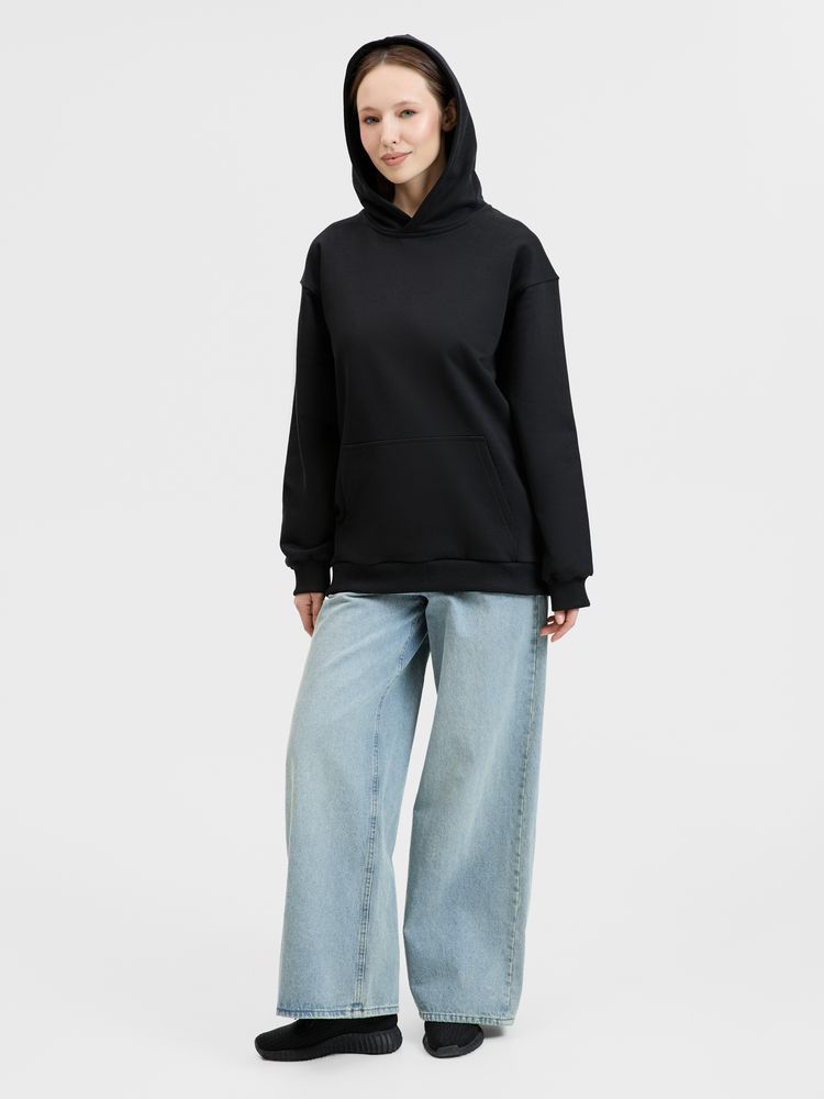 Худи унисекс оверсайз Songo, черное, размер XS/S