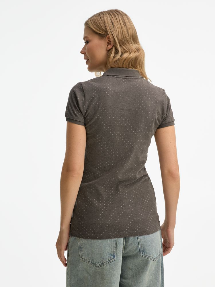 Рубашка поло женская Brandy Women темно-серый с белым, размер XXL