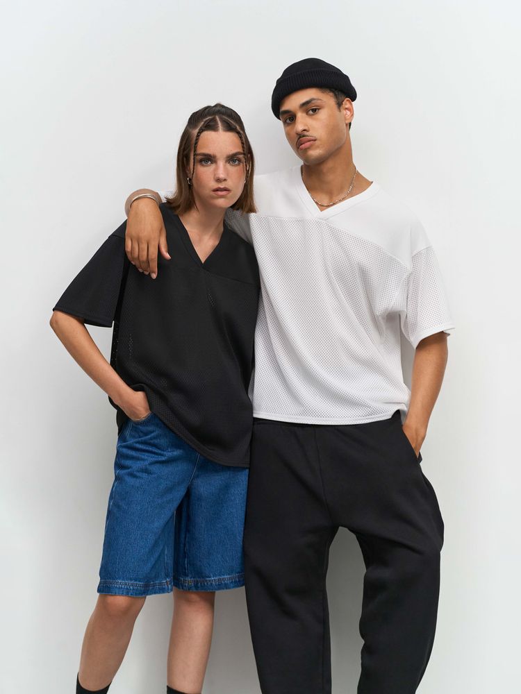 Футболка унисекс Nino с V-образным вырезом, белая, размер XXL