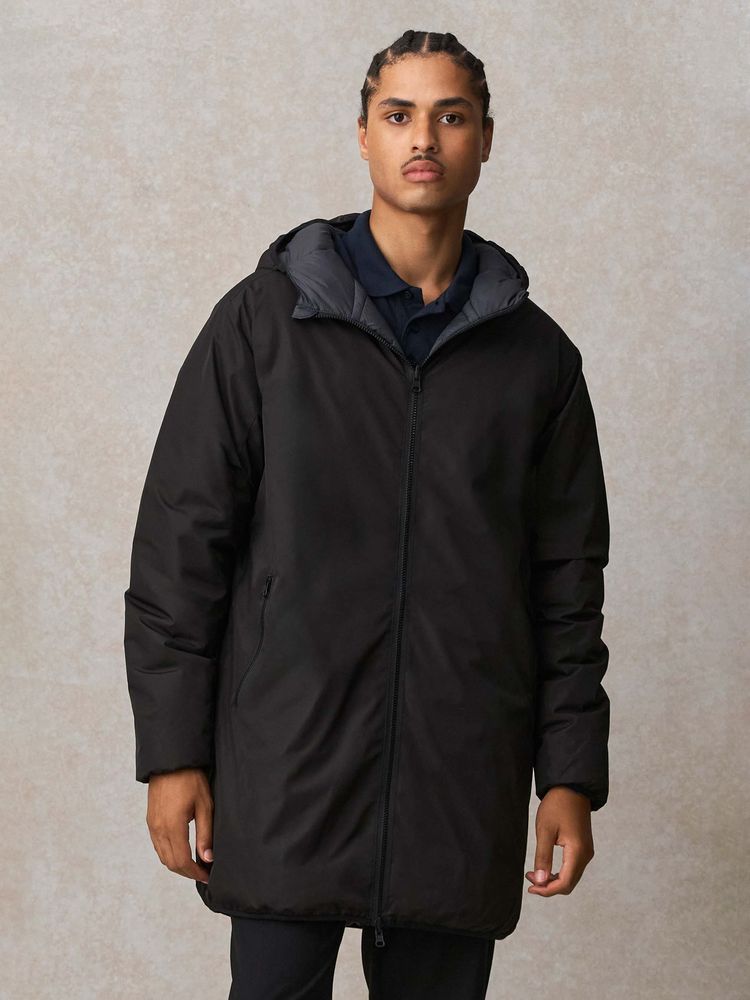 Куртка-парка унисекс Reverse, черная, размер L