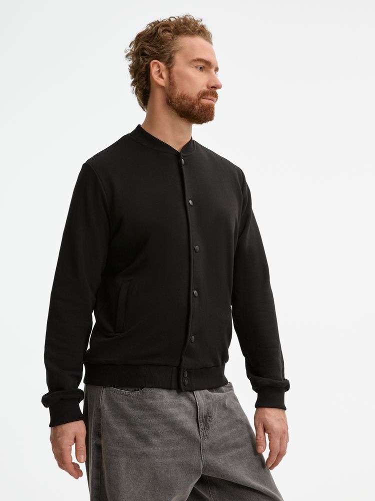 Бомбер унисекс Nuppu, черный, размер S