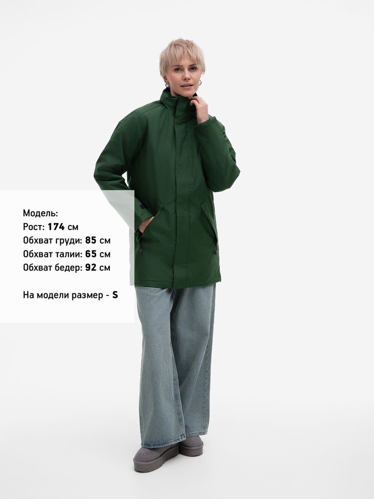 Куртка на стеганой подкладке Robyn, темно-зеленая, размер XL