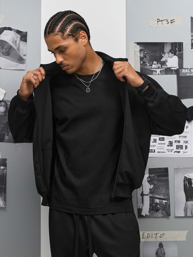 Куртка спортивная Junior, черная, размер XL