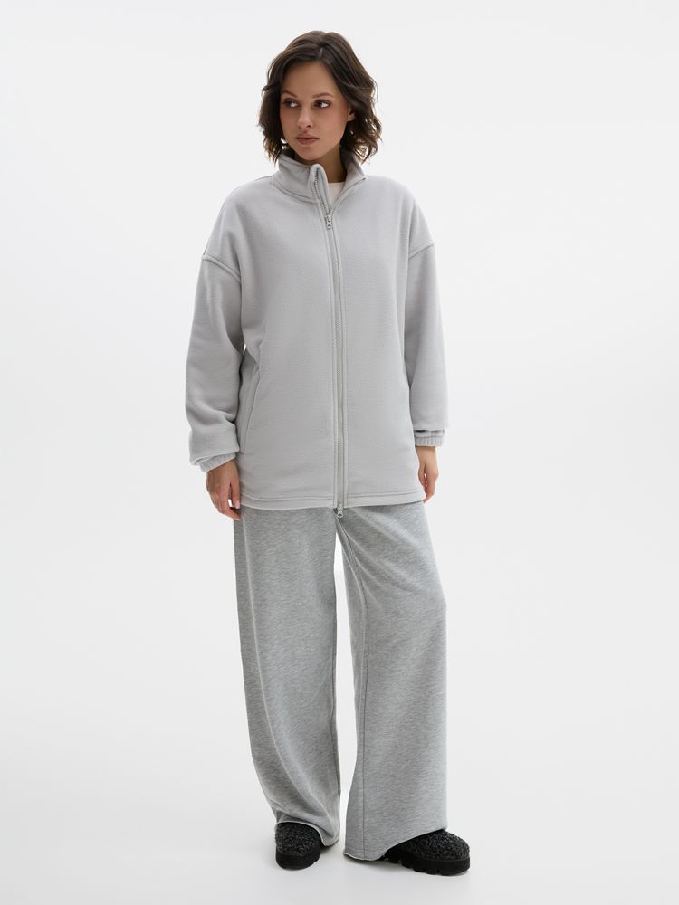 Куртка флисовая унисекс Nebo, светло-серая, размер S