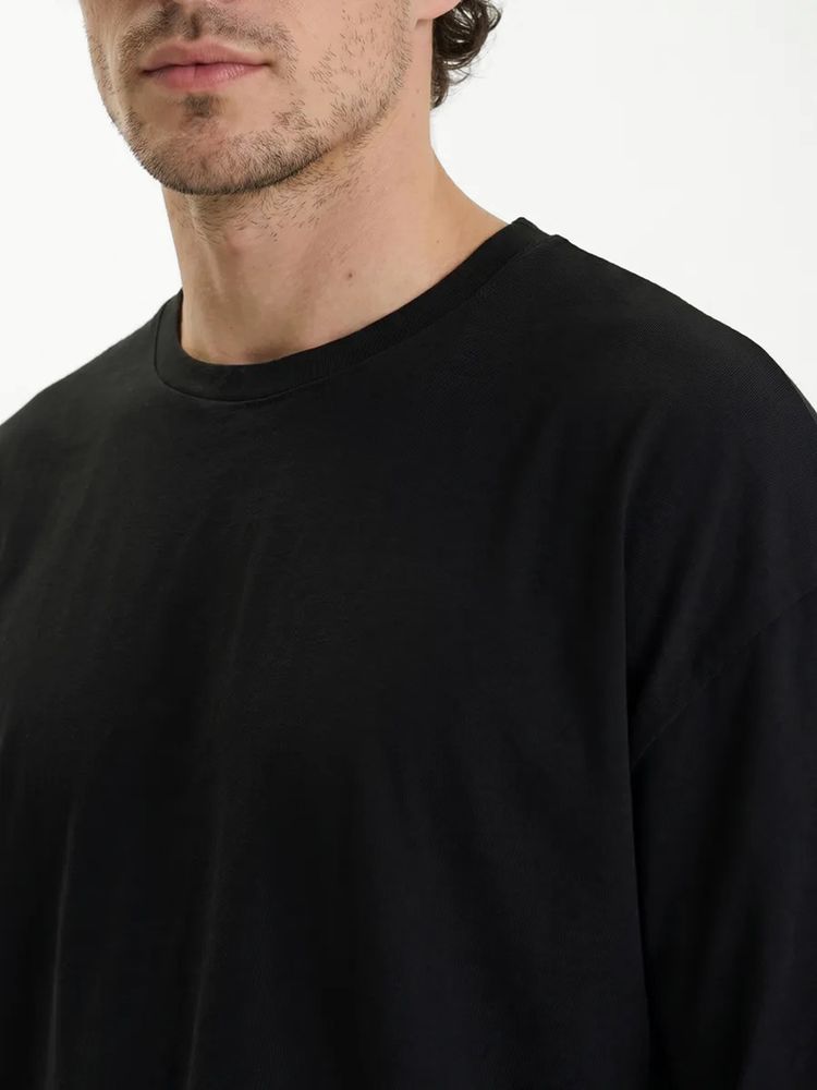 Футболка Oversize Premium 210, черная, размер XL