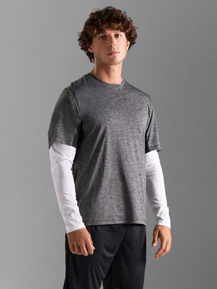 Футболка спортивная унисекс Storm, серая, размер M