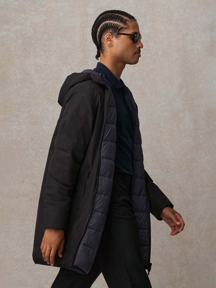 Куртка-парка унисекс Reverse, черная, размер L