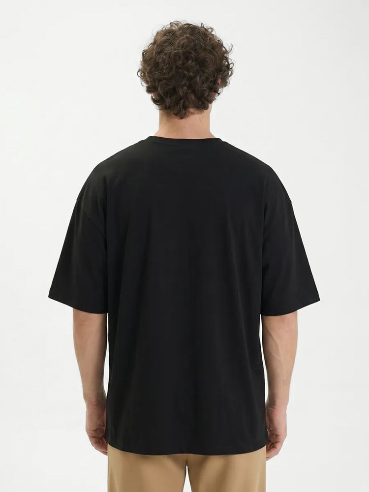 Футболка Oversize Premium 210, черная, размер XL