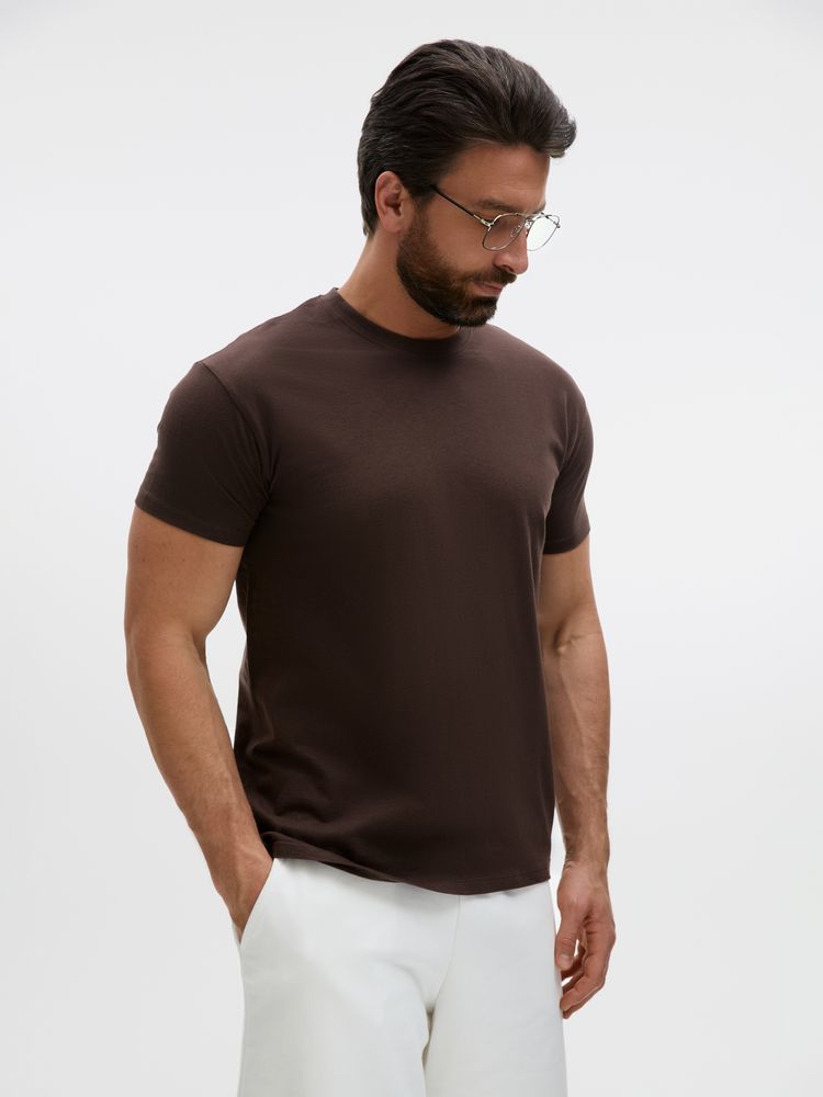 Футболка Regent 150 темно-коричневая (шоколад), размер S