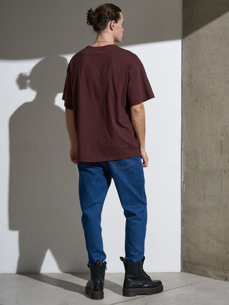 Футболка Oversize Premium, коричневая (шоколад), размер L