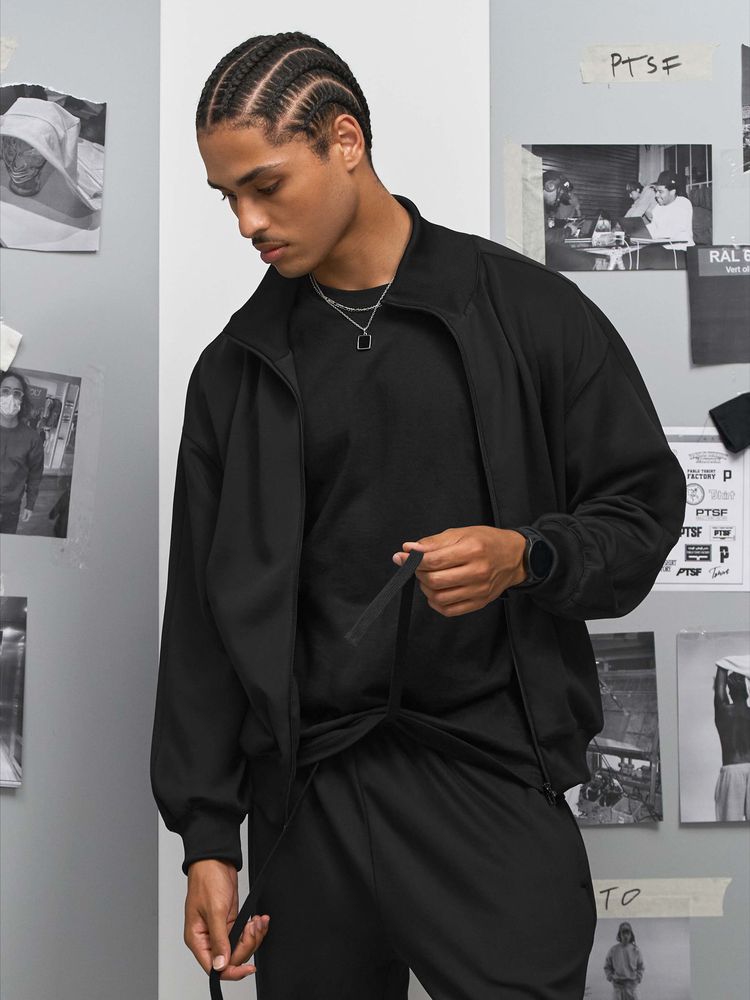 Куртка спортивная Junior, черная, размер XL