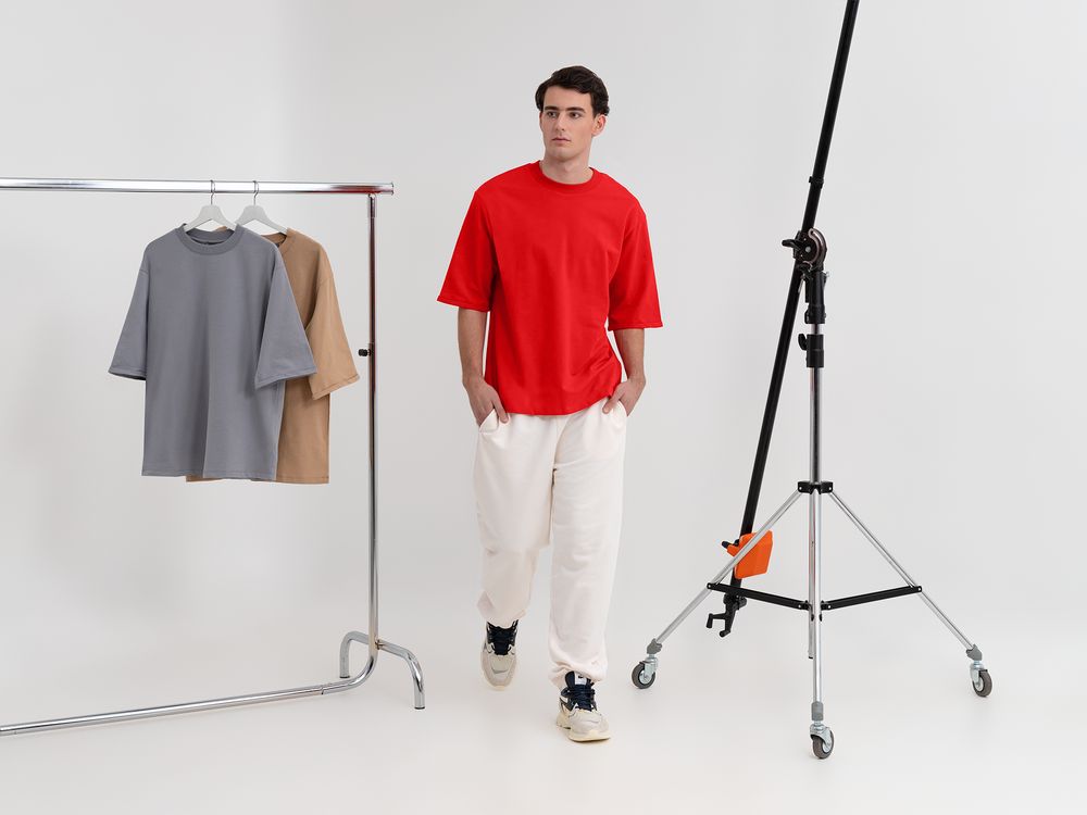 Футболка оверсайз унисекс Kosmos 2.0, красная (алая), размер XL/XXL