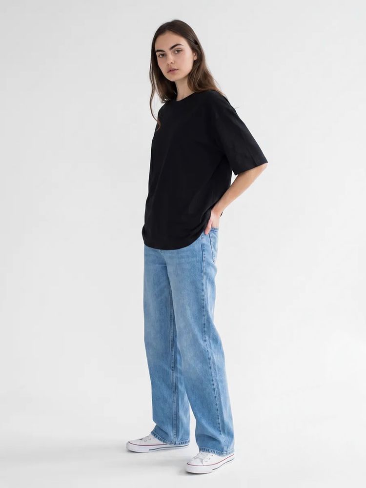 Футболка Oversize Premium 210, черная, размер XL