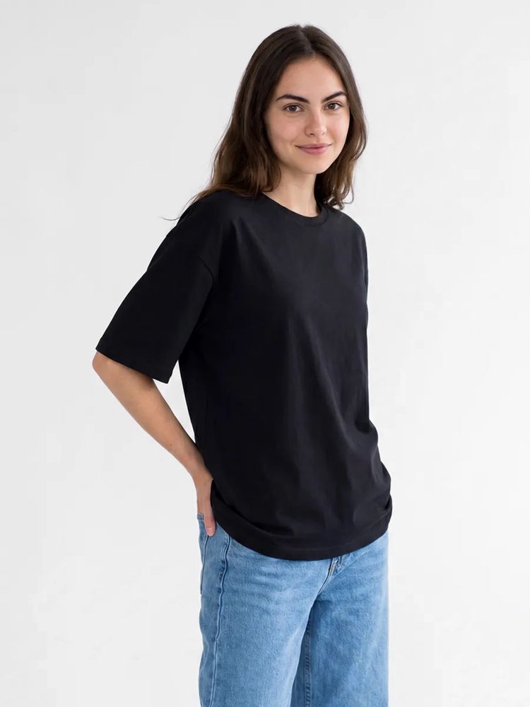 Футболка Oversize Premium 210, черная, размер XL