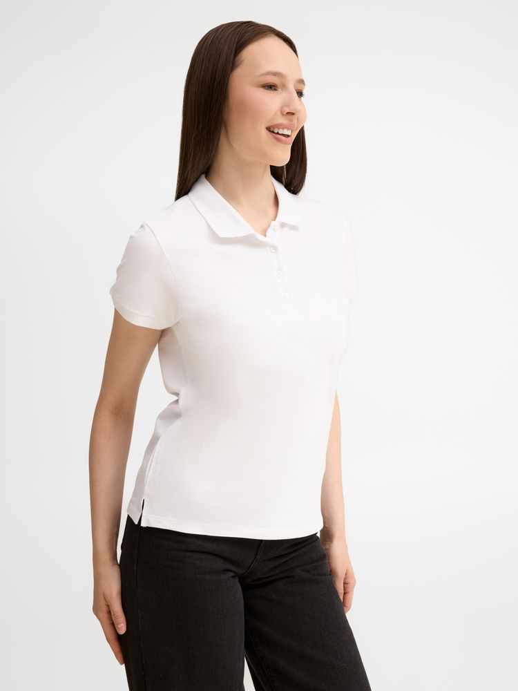 Рубашка поло женская People 210 белая, размер XL
