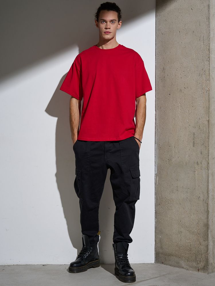 Футболка Oversize Premium, красная, размер M