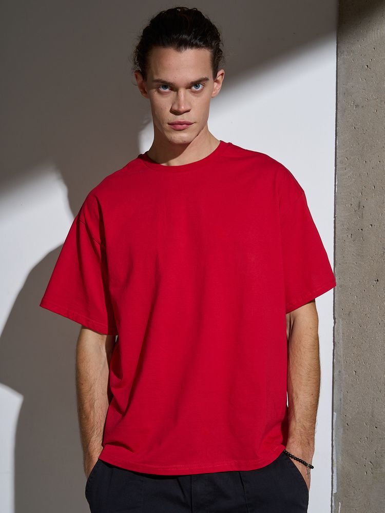 Футболка Oversize Premium, красная, размер M