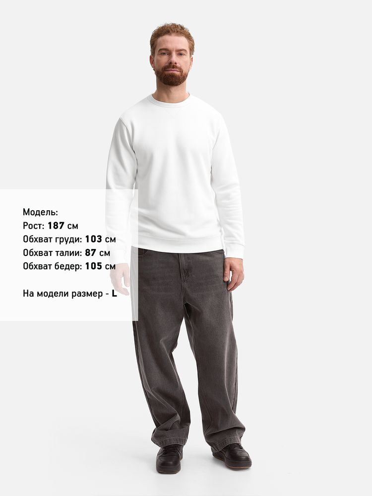 Толстовка унисекс Sully белая, размер L