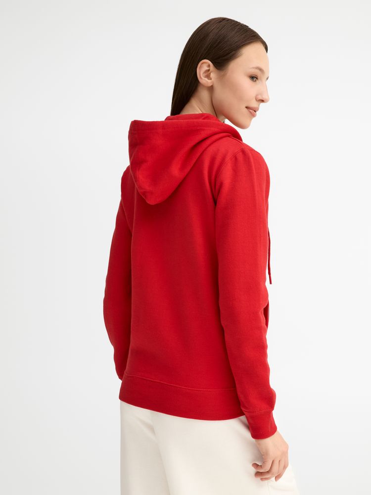 Толстовка женская на молнии с капюшоном Seven Women, красная, размер M