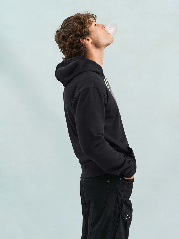 Худи унисекс Cameron, черное с красным, размер L