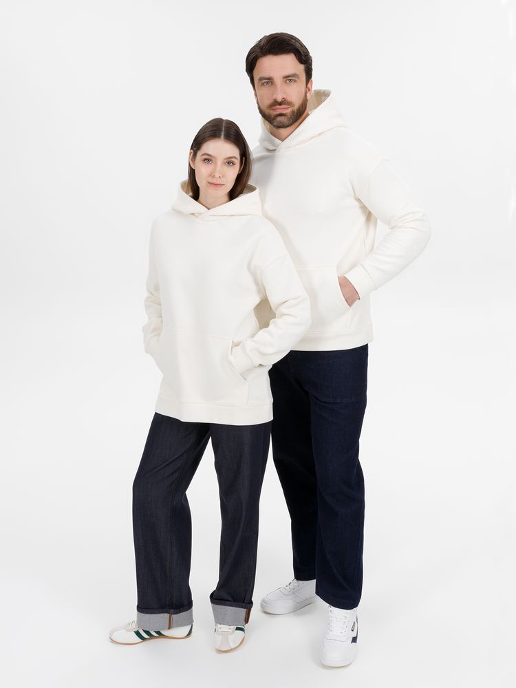 Худи оверсайз унисекс Snuggie, молочно-белое, размер XL/XXL
