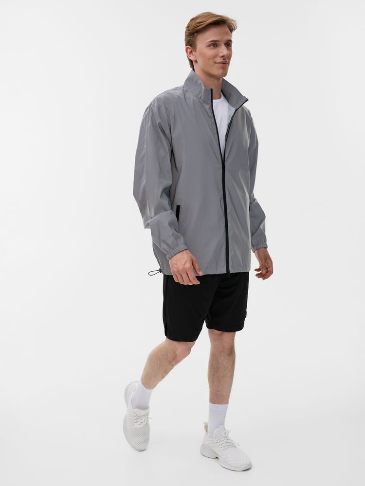 Ветровка унисекс Manifest Pro из светоотражающей ткани, серая, размер L