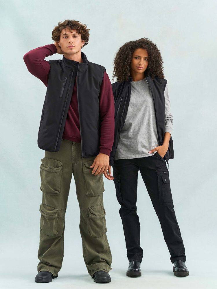 Жилет софтшелл унисекс Falcon BW, красный, размер M